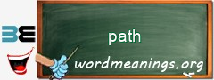 WordMeaning blackboard for path